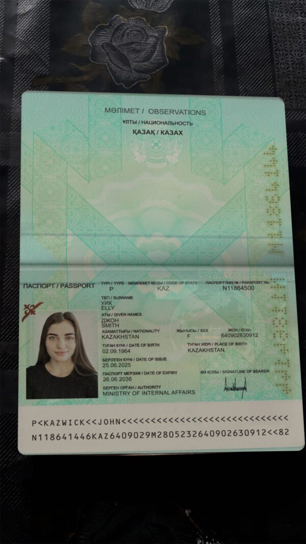 Kazakhstan Passport PSD Template 2025