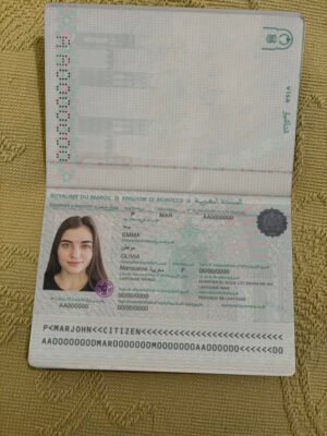 Morocco Passport PSD Template 2025 – Fully Editable File