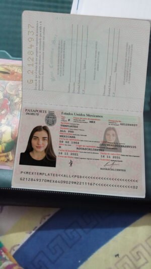 Mexico Passport PSD Template 2025 – Editable PSD File