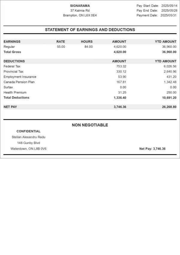 Signarama Payslip – Download & Edit PDF Instantly for Income P