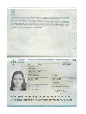 Portugal Passport PSD Template 2025 – Fully Editable, Instant Download