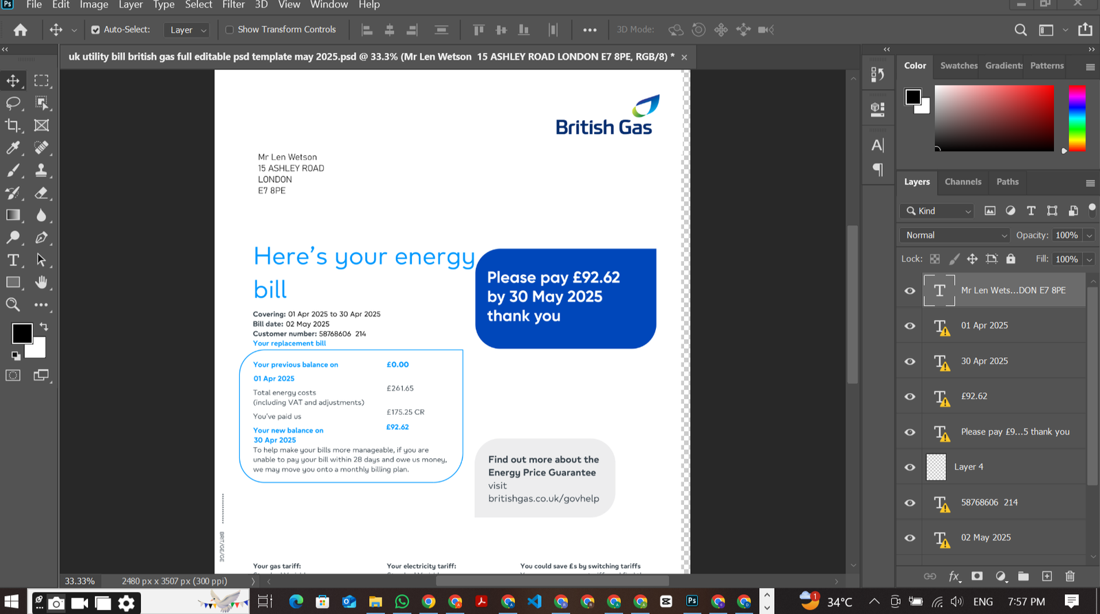 preview-of-uk-utility-bill Preview