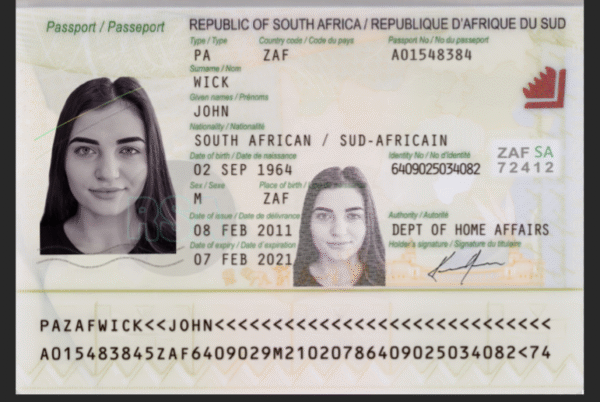 South Africa Passport PSD Template – Fully Editable & Instant Download - Image 4