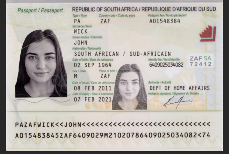 South Africa Passport PSD Template – Fully Editable & Instant Download - Image 4