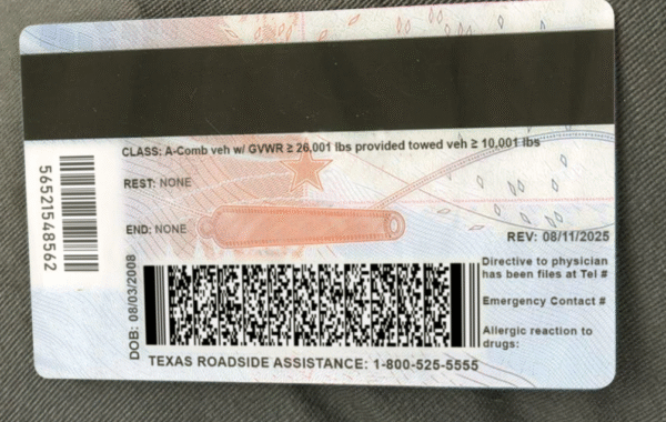 USA Texas Driving License Under 21 PSD Template – Editable & Instant Download - Image 2