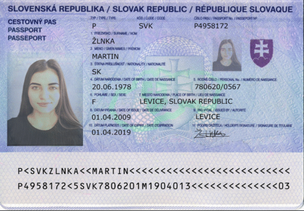 Slovakia V1 Passport PSD Template - Editable, High-Quality Design - Image 3