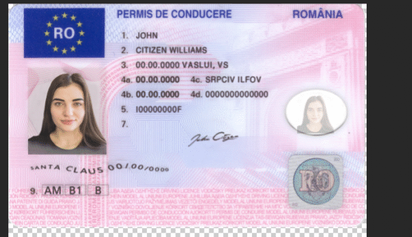 Romania Driving Licence V2 PSD Template - Editable, High-Quality Design - Image 3