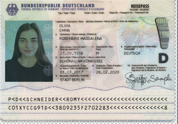 Germany Passport New Template - Editable, High-Quality Design - Image 3