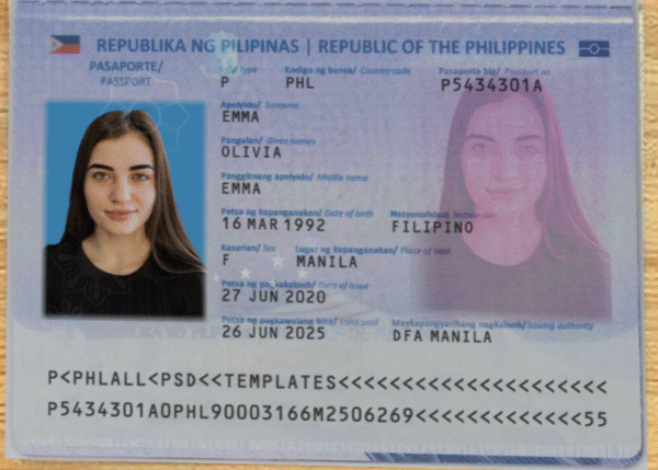Philippines Passport PSD Template - Editable, High-Quality Design - Image 3