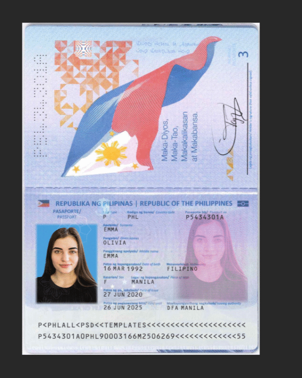 Philippines Passport PSD Template - Editable, High-Quality Design - Image 2