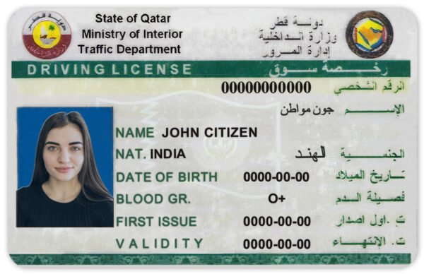 Qatar Driving License PSD Template - Editable, High-Quality Design - Image 7