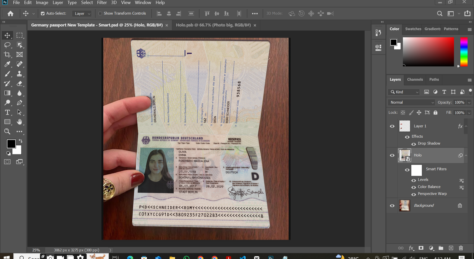 Germany Passport New Template Preview
