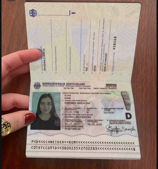 Germany Passport New Template - Editable, High-Quality Design