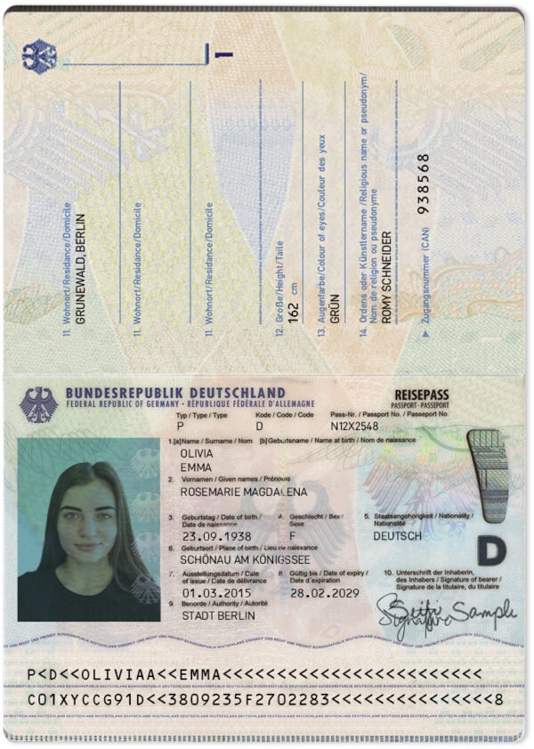 Germany Passport New Template - Editable, High-Quality Design - Image 2