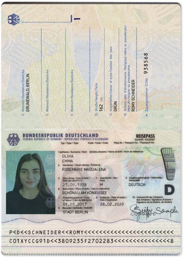 Germany Passport New Template - Editable, High-Quality Design - Image 6