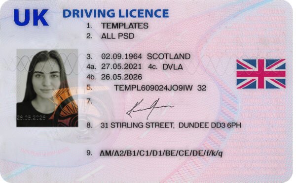 UK Driving License V1 PSD Template – Editable & Instant Download - Image 7