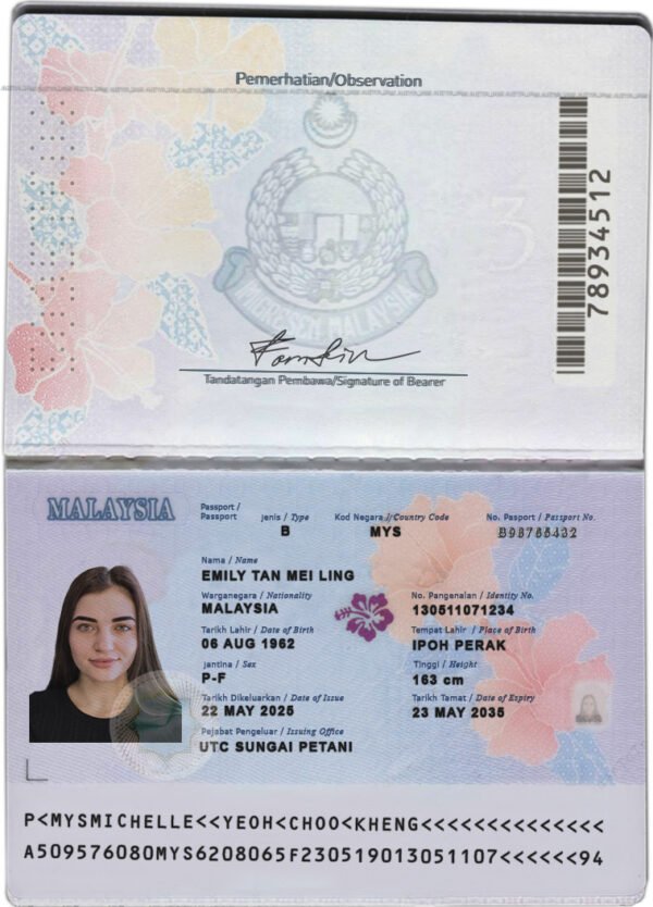 Malaysia Passport PSD Template – Editable & Instant Download - Image 4