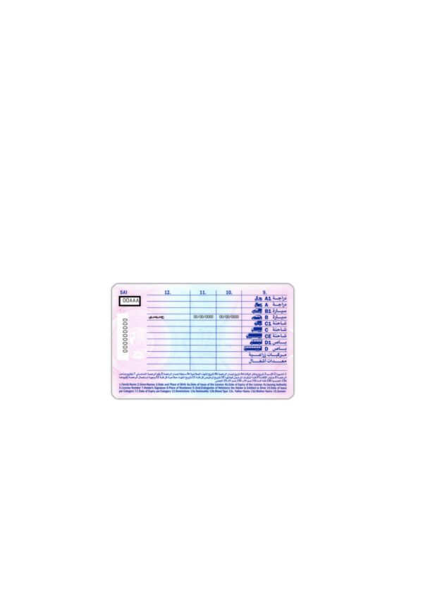 Lebanon Driver's License V2 PSD Template - Editable, High-Quality Design - Image 3