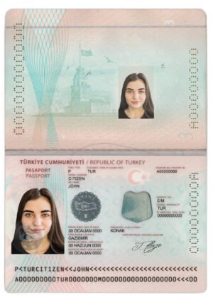 New Turkey Passport PSD Template – Editable & Instant Download