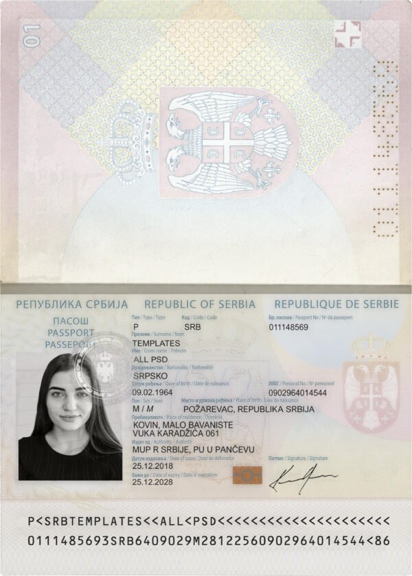 Serbia Passport PSD Template - Editable, High-Quality Design - Image 6