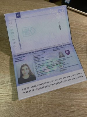 Slovakia V1 Passport PSD Template - Editable, High-Quality Design