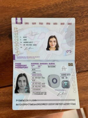 Sweden Passport PSD Template 2025 – Fully Editable & Instant Download