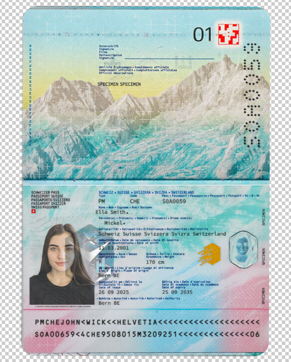 Switzerland Passport PSD Template – Editable & Instant Download - Image 4