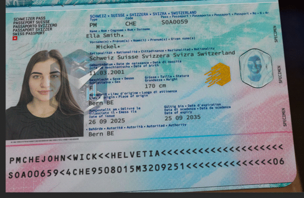 Switzerland Passport PSD Template – Editable & Instant Download - Image 5