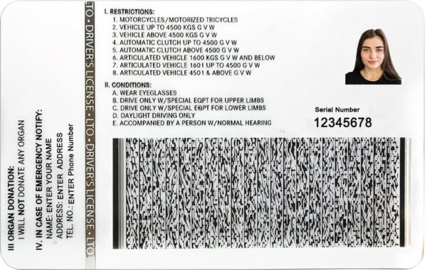 Philippines Driver's License V2 PSD Template - Editable, High-Quality Design - Image 5