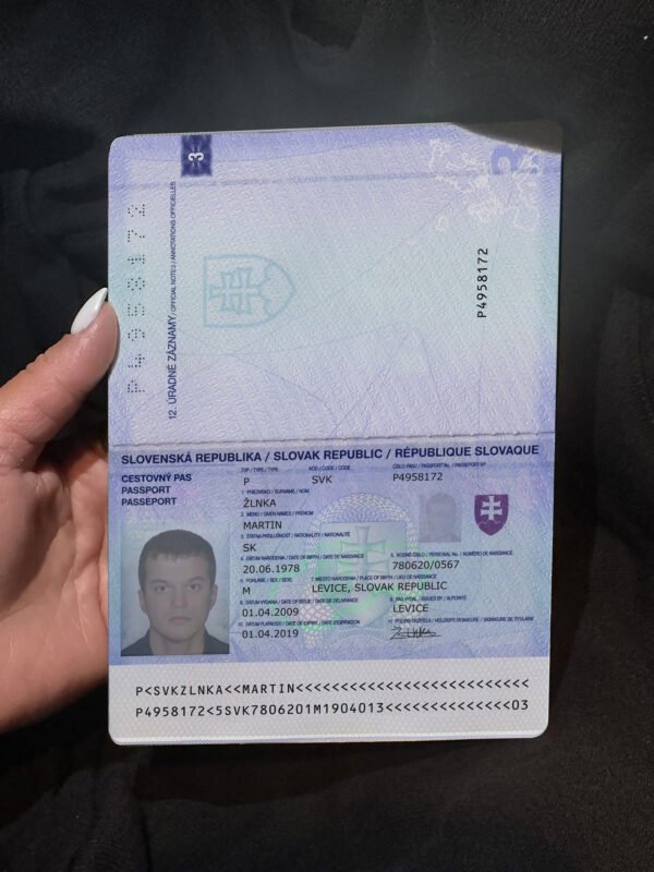Slovakia V1 Passport PSD Template – Editable, High-Quality Design