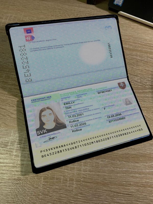 Slovakia V2 Passport PSD Template - Editable, High-Quality Design