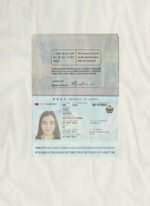 South Korea Passport PSD Template – Editable & Instant Download