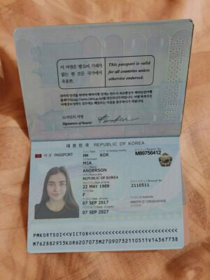 South Korea Passport PSD Template – Editable & Instant Download