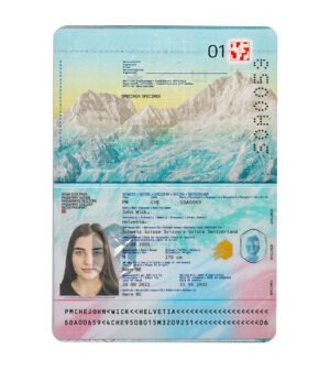 Switzerland Passport PSD Template – Editable & Instant Download