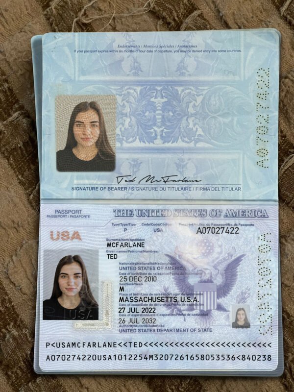 USA Passport V4 PSD Template - Editable, High-Quality Design with  Fonts