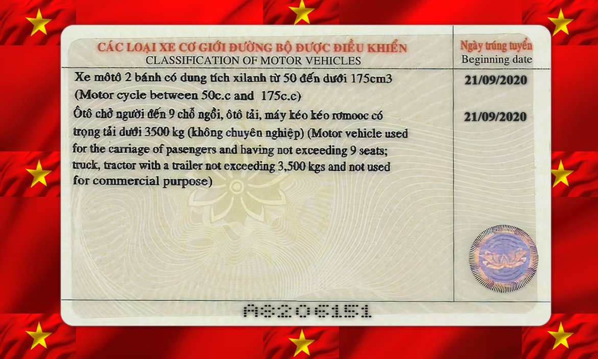 Vietnam Driving License PSD Template 2025 – Fully Editable & Instant Download - Image 3