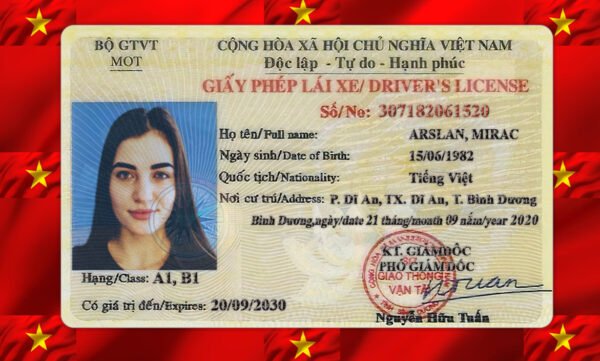 Vietnam Driving License PSD Template 2025 – Fully Editable & Instant Download