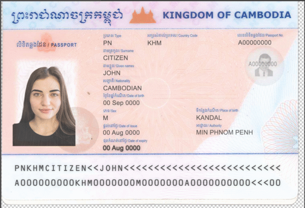 Cambodia Passport PSD Template – Editable & Instant Download - Image 4
