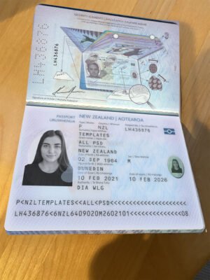 New Zealand Passport PSD Template - Editable, High-Quality Design