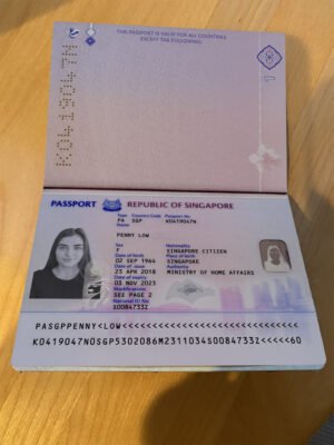 Singapore Passport PSD Template - Editable, High-Quality, Instant Download