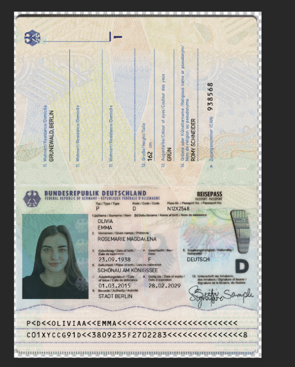 Germany Passport New Template - Editable, High-Quality Design - Image 3