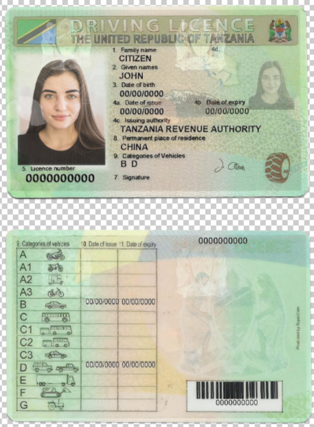 Tanzania Driving License PSD Template – Fully Editable & Instant Download - Image 3
