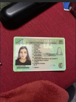 Tanzania Driving License PSD Template – Fully Editable & Instant Download