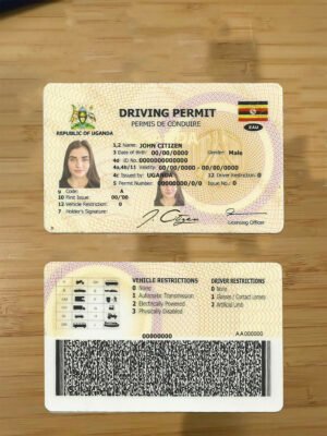 Uganda Driver’s License PSD Template 2025 – Fully Editable & Instant Download