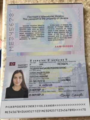 Ukraine Passport PSD Template – Editable & Instant Download