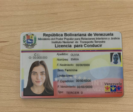 Venezuela Driver’s License PSD Template 2025 – Editable & Instant Download - Image 5