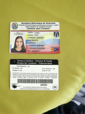 Venezuela Driver’s License PSD Template 2025 – Editable & Instant Download