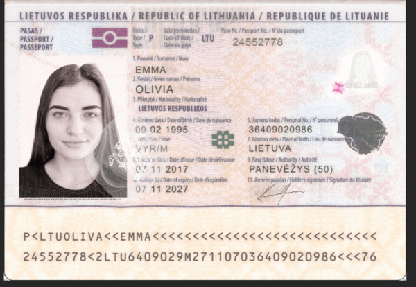 Lithuania Passport PSD Template - Editable, High-Quality Design - Image 5