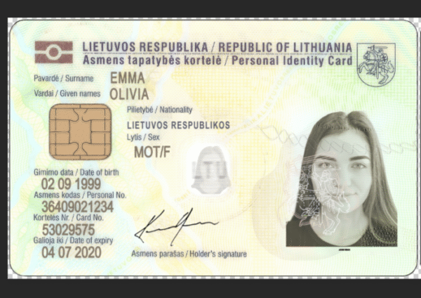Lithuania ID Card PSD Template - Editable, High-Quality Design - Image 6