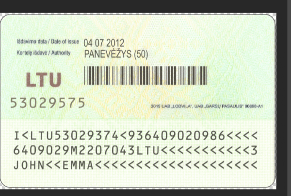 Lithuania ID Card PSD Template - Editable, High-Quality Design - Image 5